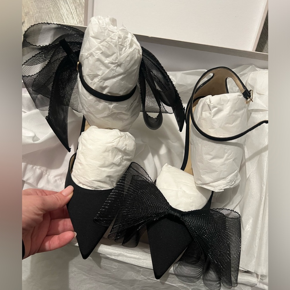 BRAND NEW jimmy Choo black Averly Bow Heels